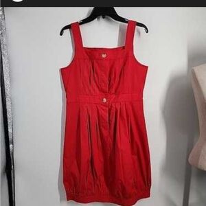 Theory Red Sleeveless Dress